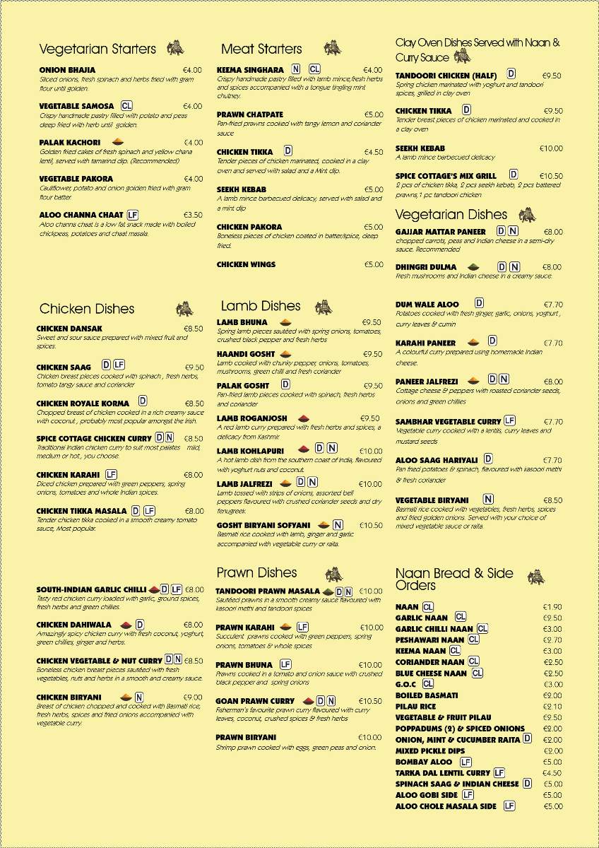 Menu Design by 3to1designservices for SPICE COTTAGE | Design #4980584