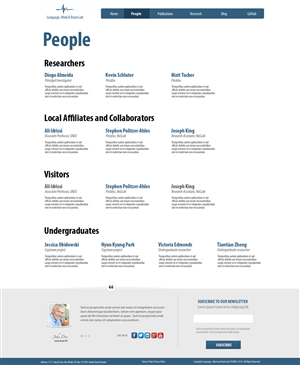 Neuroscience laboratory website | Diseño Web por an3