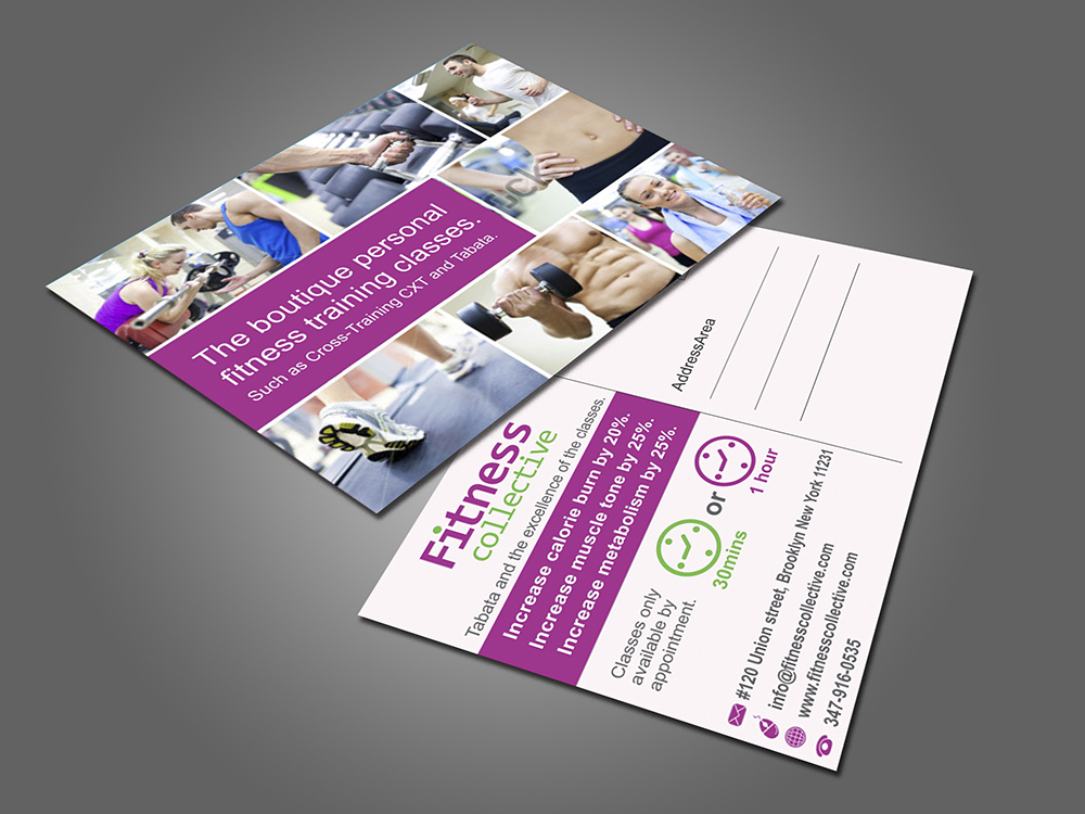 Postcard Design by Savitra for Fitness Collective | Design: #4795796