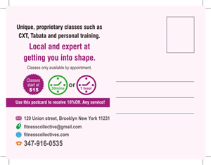 Postcard Design by Savitra for Fitness Collective | Design: #4855649