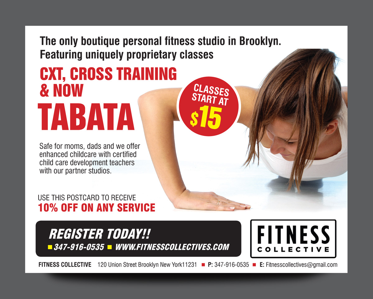 Postcard Design by rkailas for Fitness Collective | Design #4824110