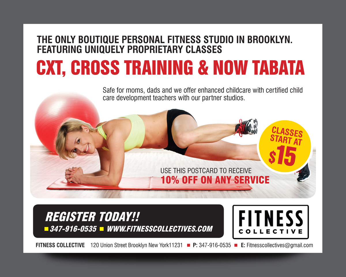 Postcard Design by rkailas for Fitness Collective | Design #4824165