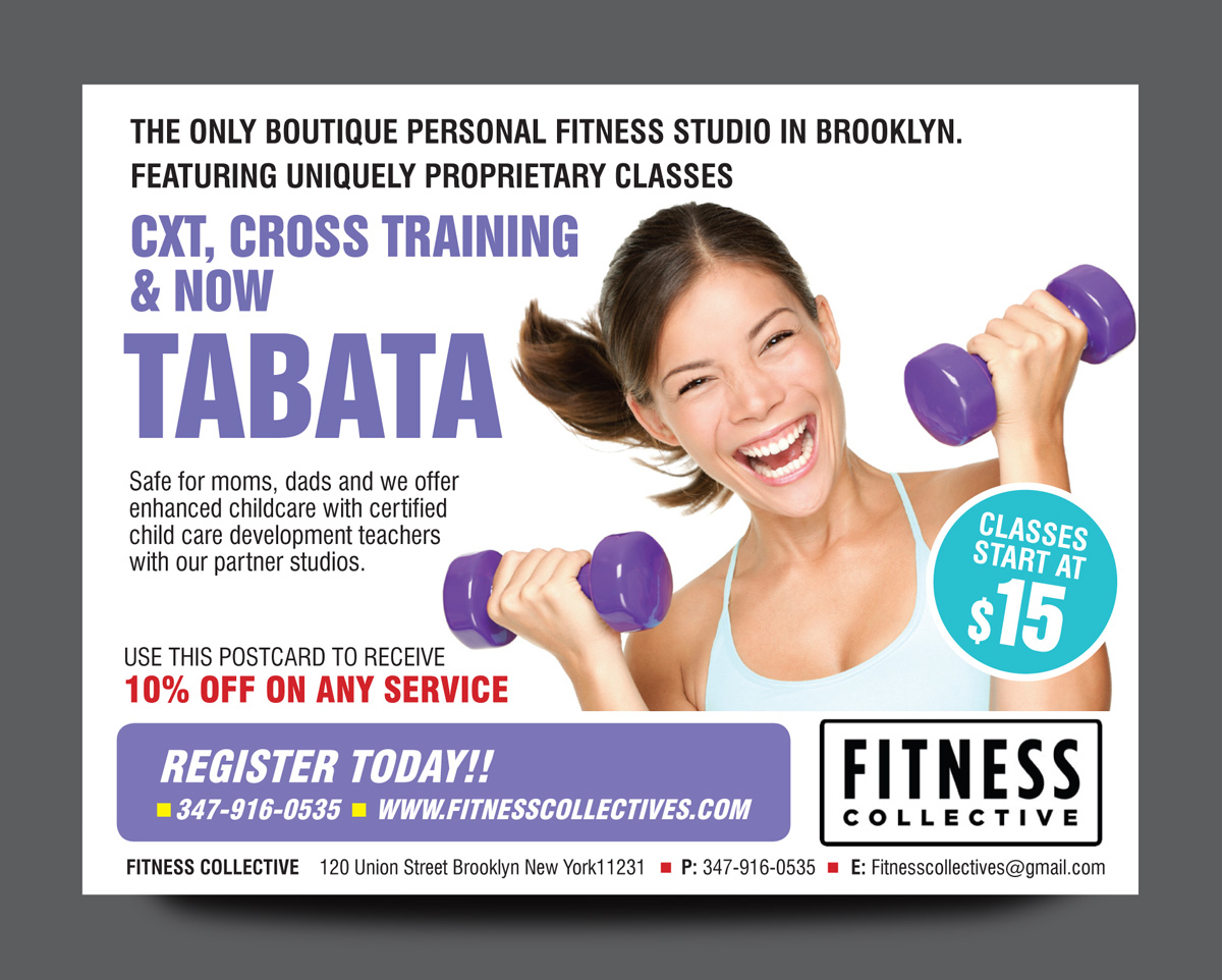 Postcard Design by rkailas for Fitness Collective | Design #4824178