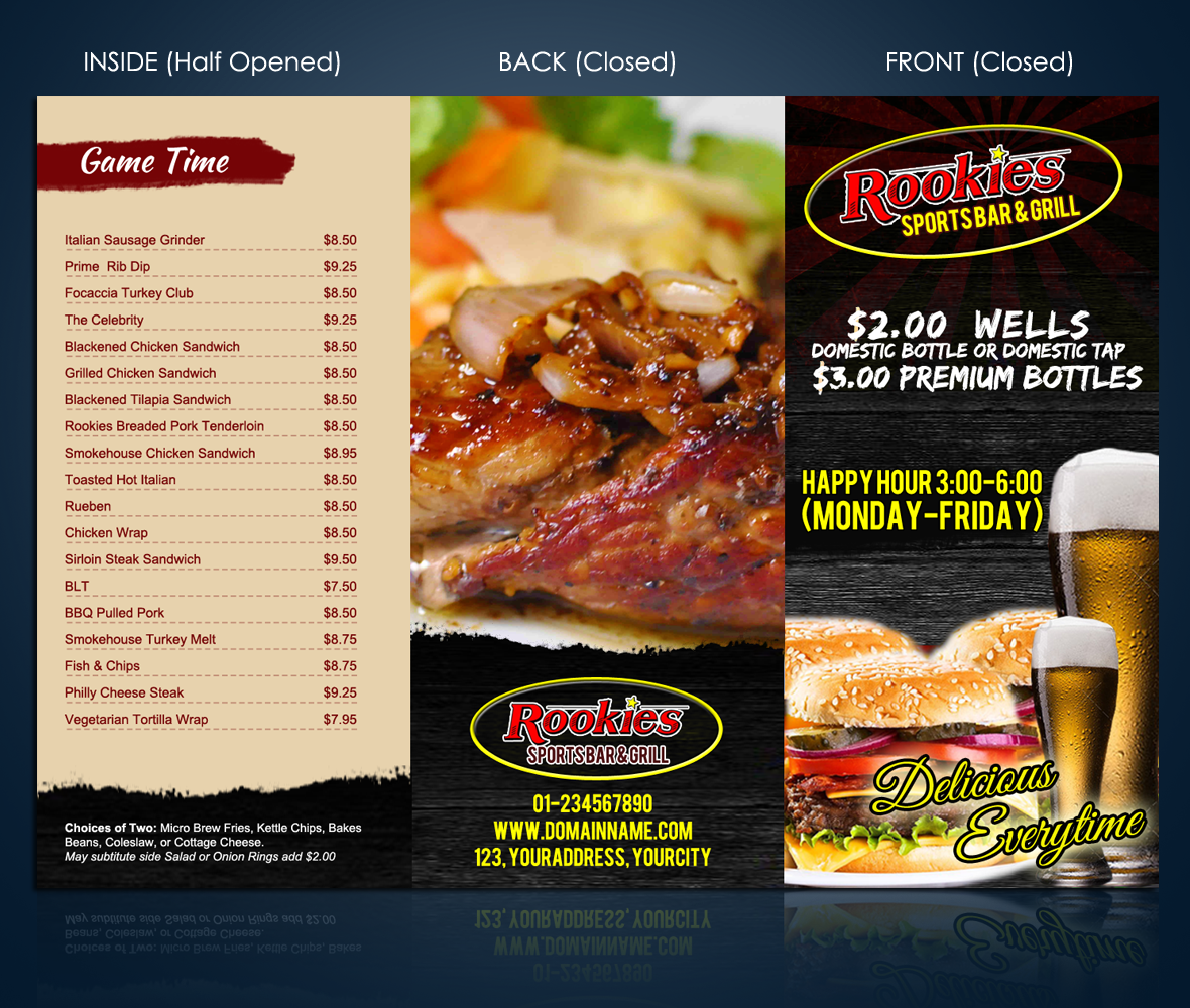 Menu Design by MDesigns ™ for this project | Design #5119224