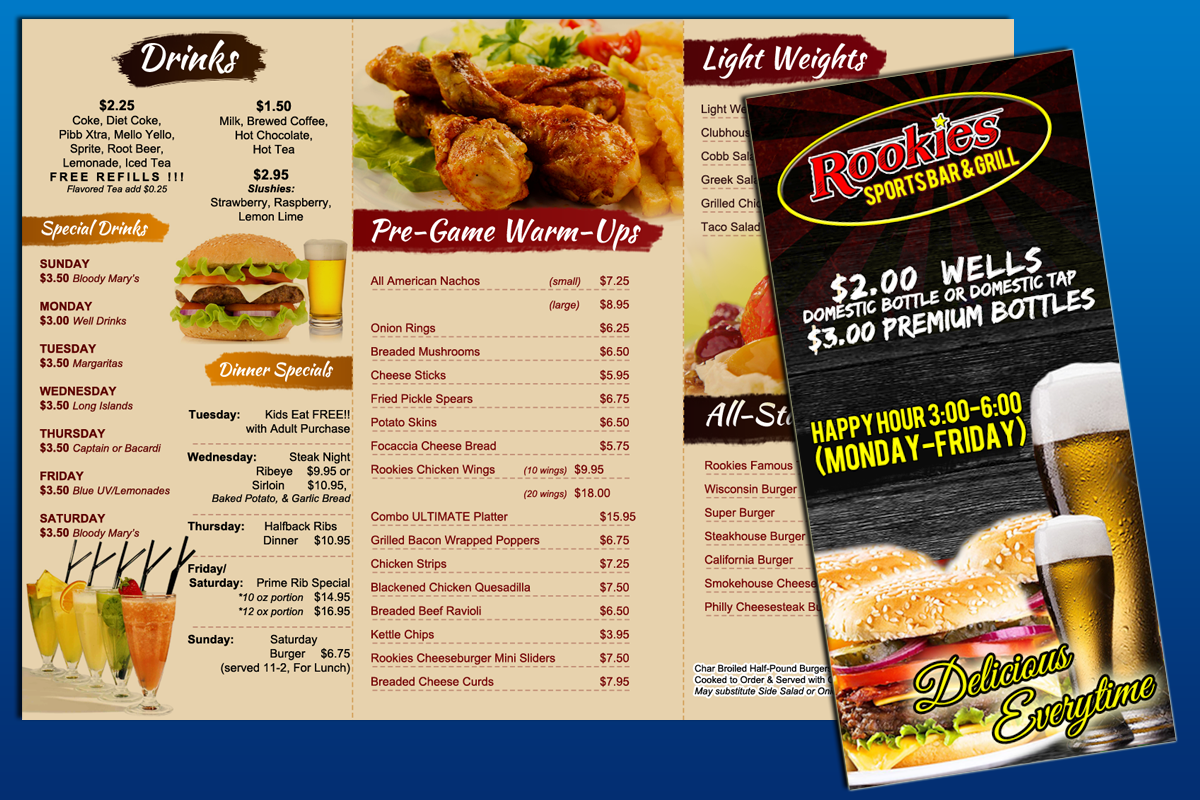 Food Menu For Sports Bar And Grill 29 Menu Designs For A. diet by design me...