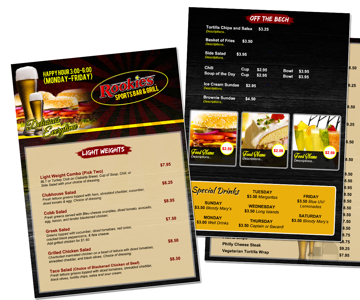 Menu Design by MDesigns ™ for this project | Design #5216305