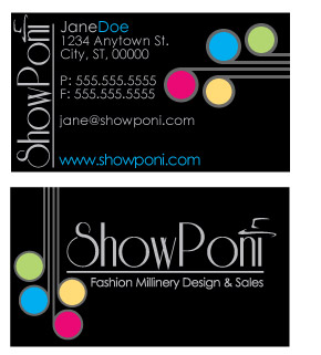 Business Card Design by NiteOwl Designs for Show Poni | Design #6289
