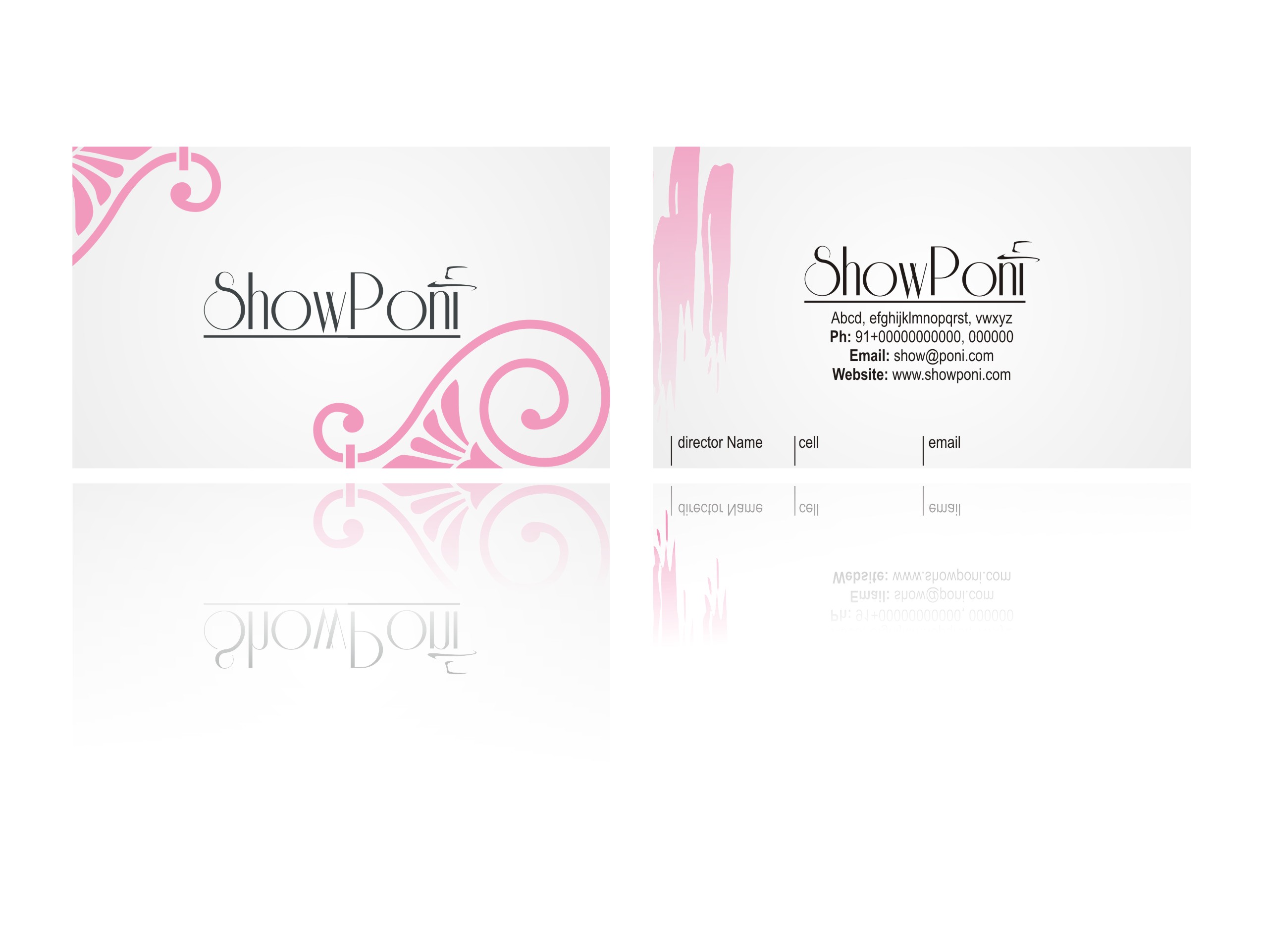 Business Card Design by mahim mishra for Show Poni | Design #7038