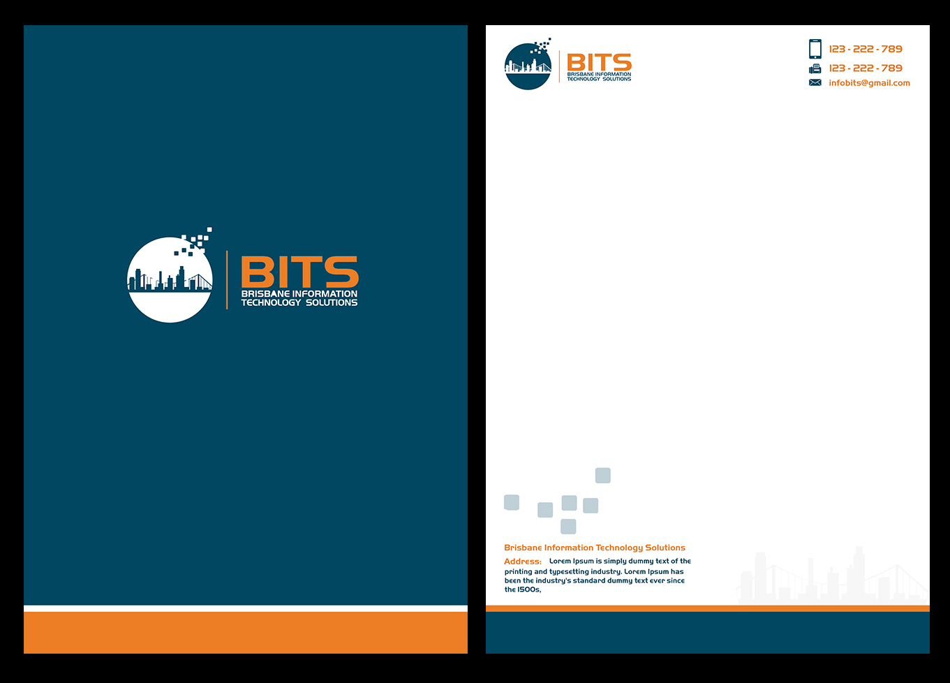 Letterhead & Logo Design 6 洋書ハードカバー Letterhead for Building & Construction Graphic by Ju Design