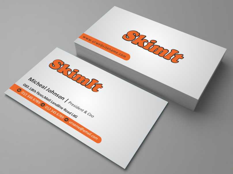 Business Card Design by AwsomeD for SKIMIT | Design #4802411