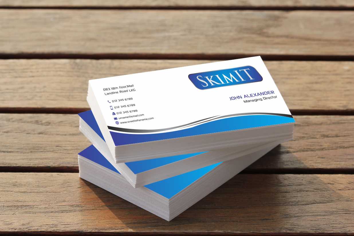 Business Card Design by szabist for SKIMIT | Design #4808566