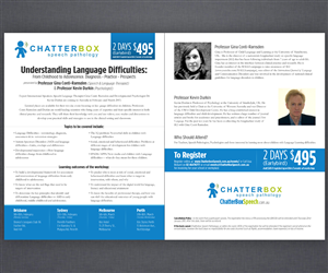 Diseño de Flyer por Brian Ellis para Chatterbox Speech Pathology | Diseño #4828916