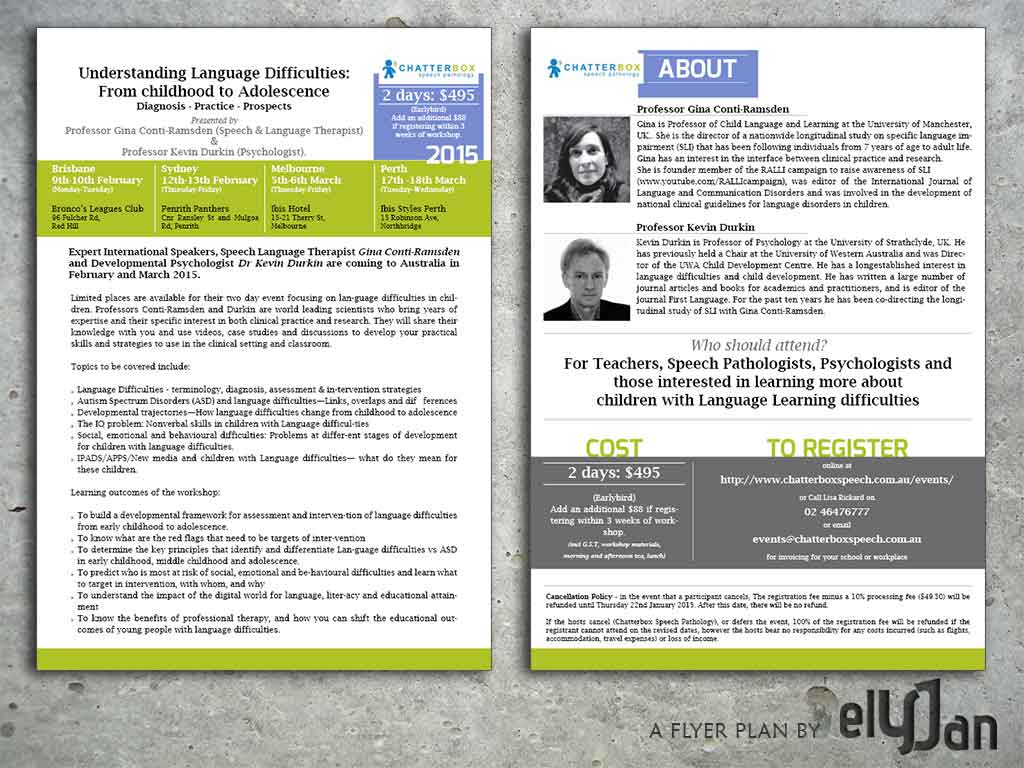 Flyer Design by elYJan for Chatterbox Speech Pathology | Design #4797288
