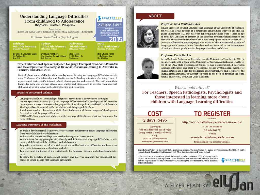 Flyer-Design von elYJan für Chatterbox Speech Pathology | Design #4802056