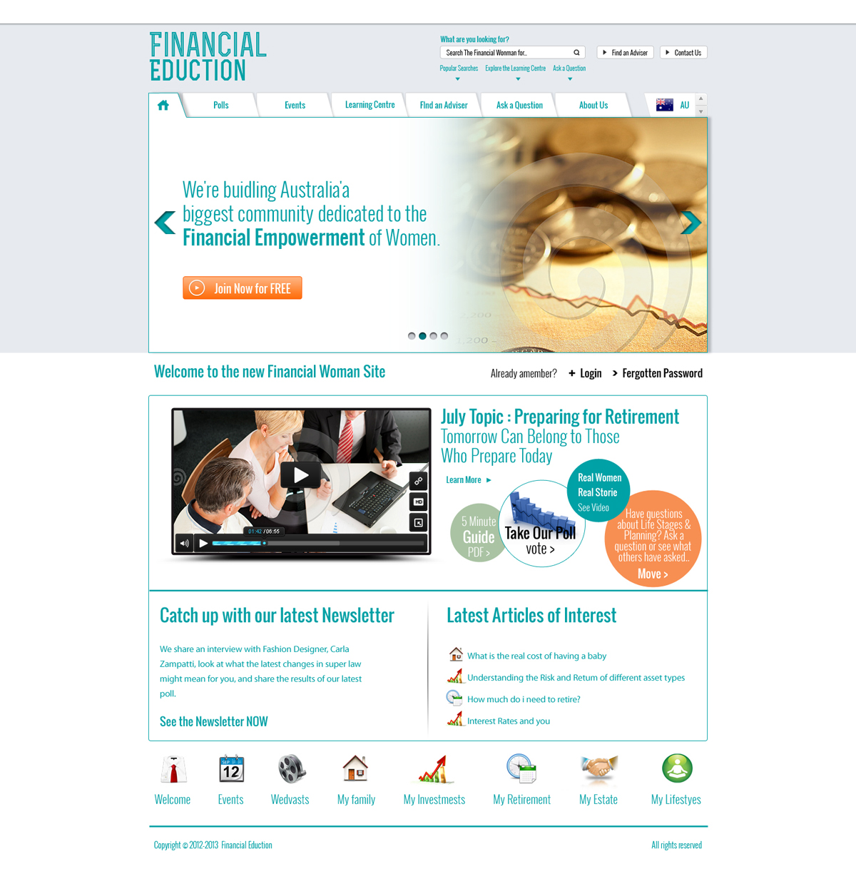 Serious, Elegant, Financial Web Design for a Company by Impressive Sol ...