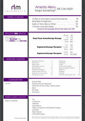 Menu Design by toro for this project | Design: #4815554