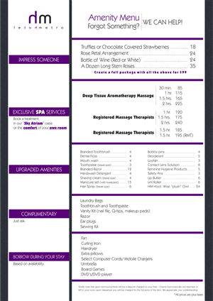 Menu Design by toro for this project | Design: #4815557