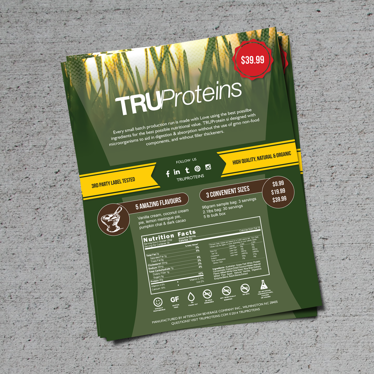 Flyer-Design von DesignCo. für truproteins llc | Design #4815156