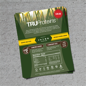 Flyer-Design von DesignCo. für truproteins llc | Design #4815156