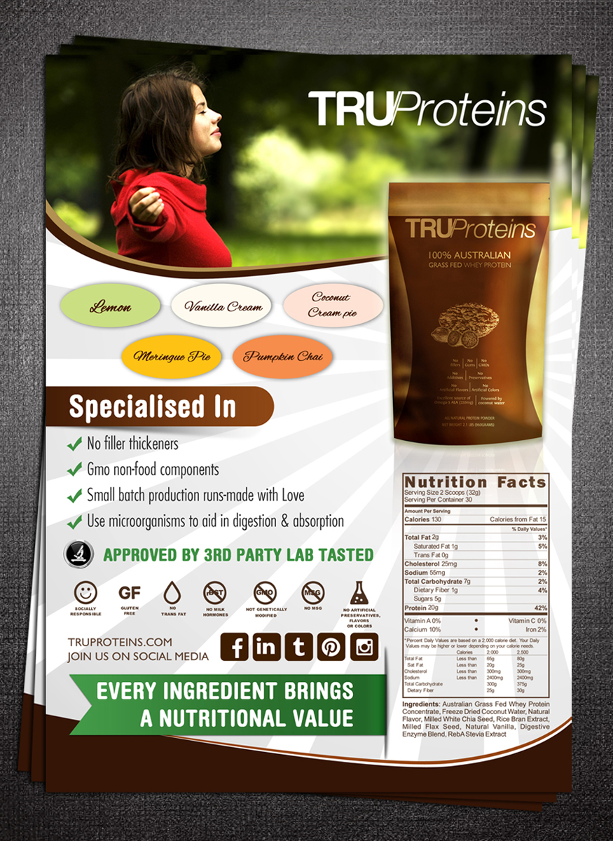 Flyer Design by ESolz Technologies for truproteins llc | Design #4824492