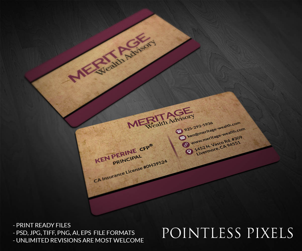 Diseño de Tarjeta de Presentación por Pointless Pixels India para este proyecto | Diseño #4804437