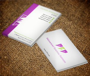 PFP Paramont funding Partners (maybe with an arrow going up) | Business Card Design by MT