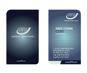 PFP Paramont funding Partners (maybe with an arrow going up) | Business Card Design by Tt design