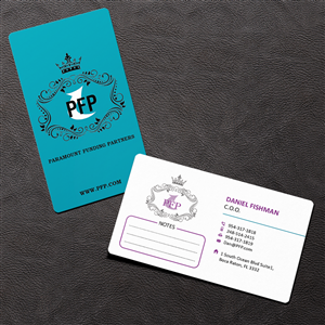 PFP Paramont funding Partners (maybe with an arrow going up) | Business Card Design by Sajin
