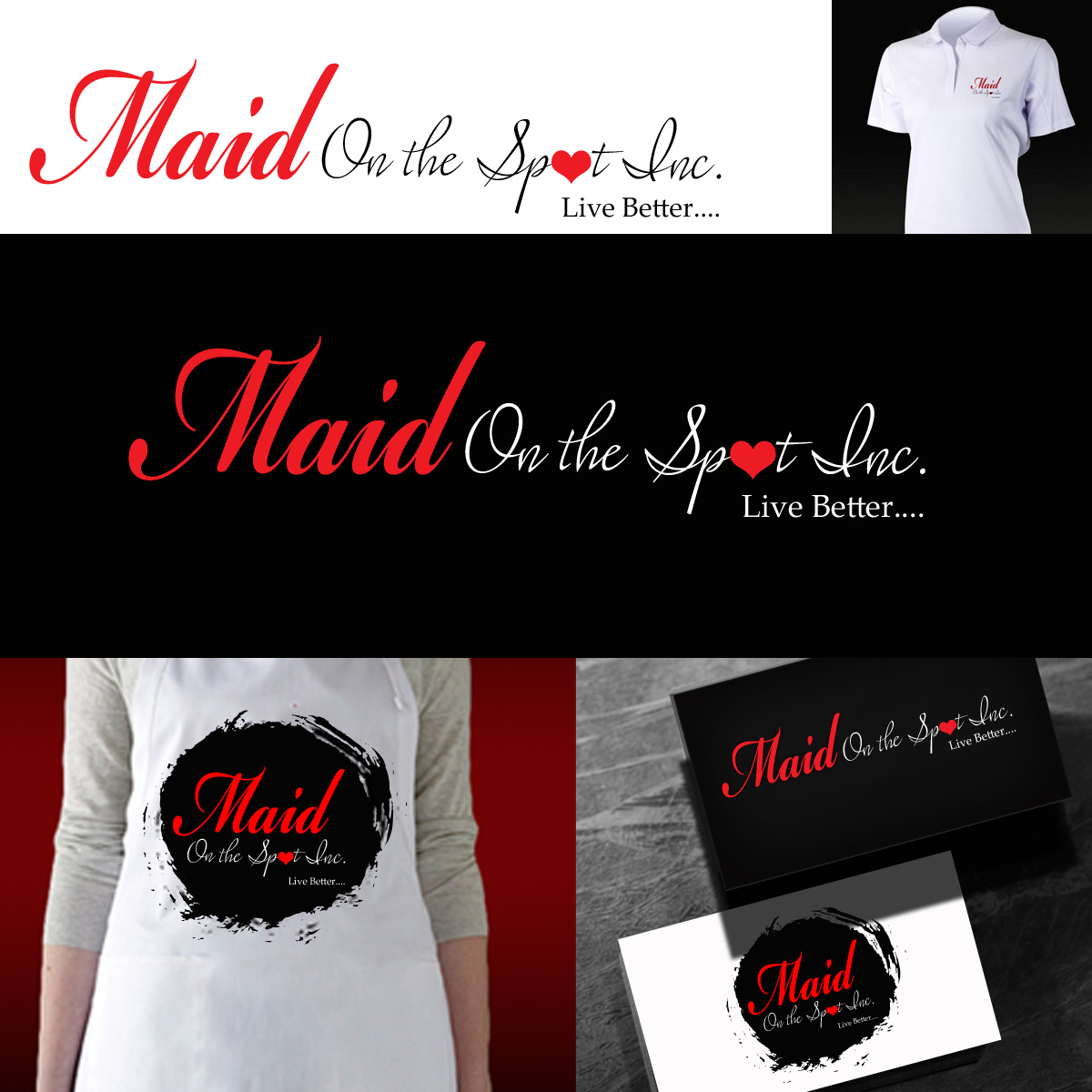 Logo Design by DINGER-BROS for maid on the spot inc | Design #4823447
