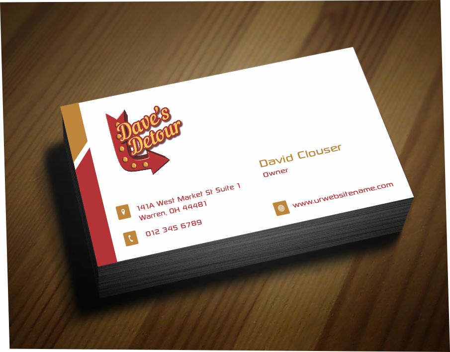 Business Card Design by AwsomeD for Dave''''s Detour, LLC | Design #4828838
