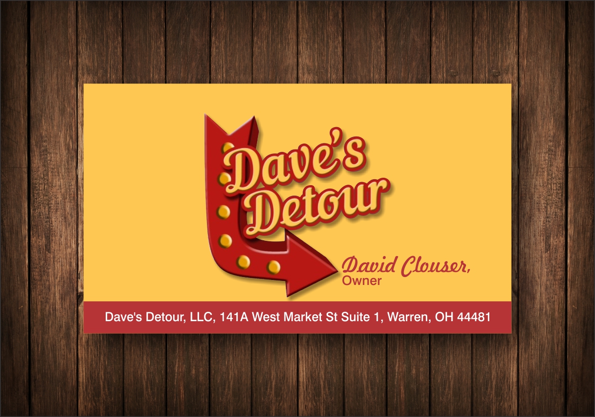 Business Card Design by cb1318 for Dave''''s Detour, LLC | Design #4831097