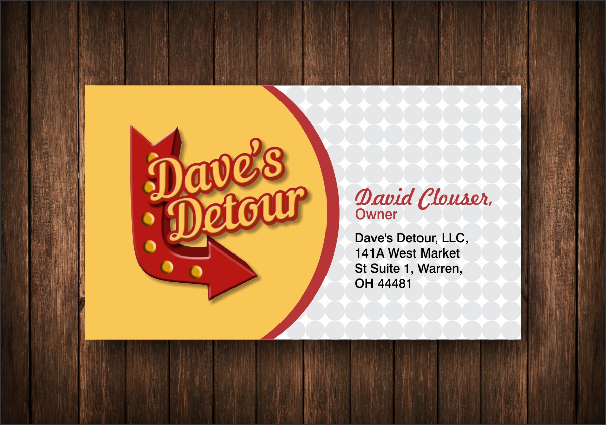 Business Card Design by cb1318 for Dave''''s Detour, LLC | Design #4831147
