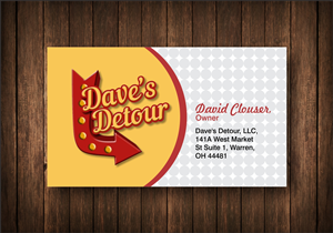 Design de Carte de Visite par cb1318 pour Dave''''s Detour, LLC | Design : #4831147