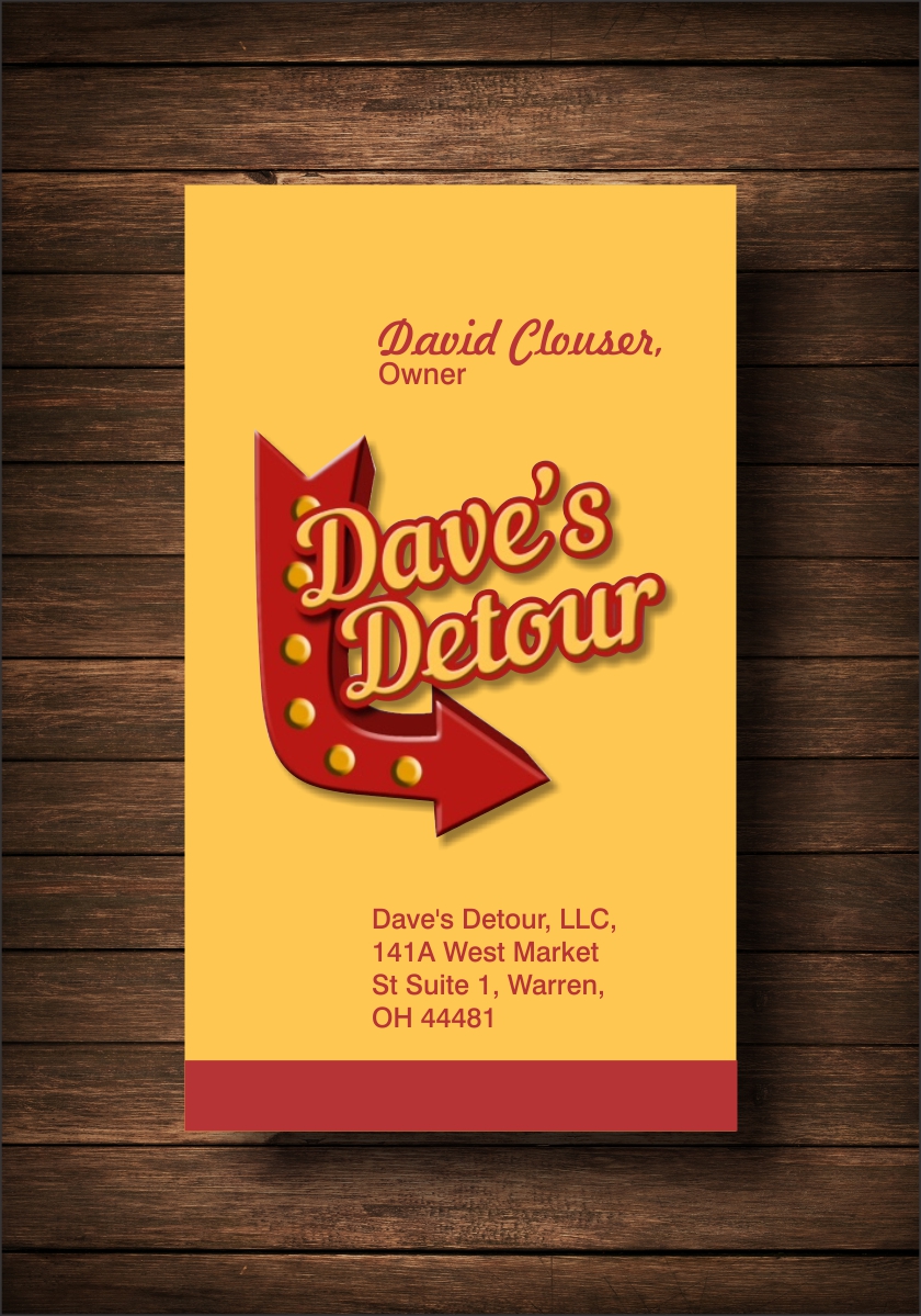 Business Card Design by cb1318 for Dave''''s Detour, LLC | Design #4831168