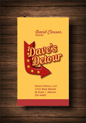Design de Carte de Visite par cb1318 pour Dave''''s Detour, LLC | Design : #4831168