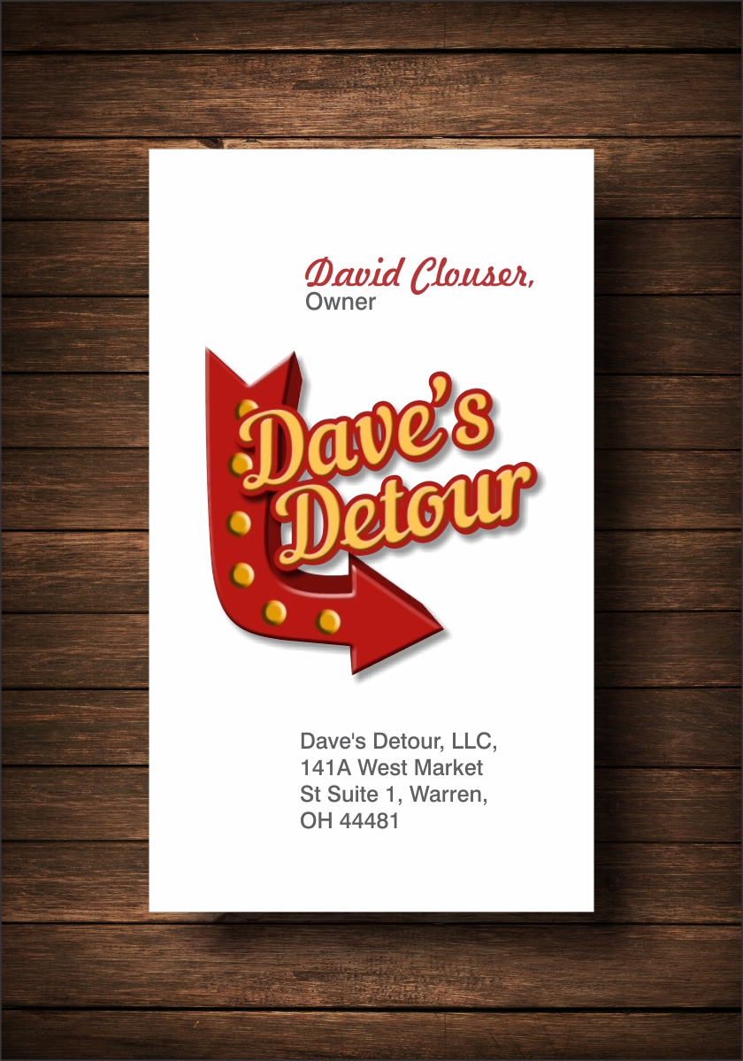 Business Card Design by cb1318 for Dave''''s Detour, LLC | Design #4831174
