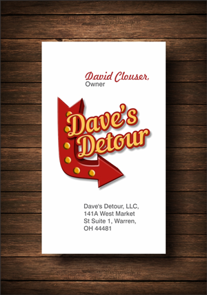 Design de Carte de Visite par cb1318 pour Dave''''s Detour, LLC | Design : #4831174