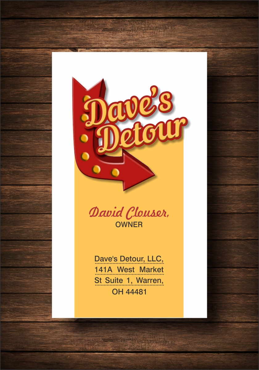 Business Card Design by cb1318 for Dave''''s Detour, LLC | Design #4831194