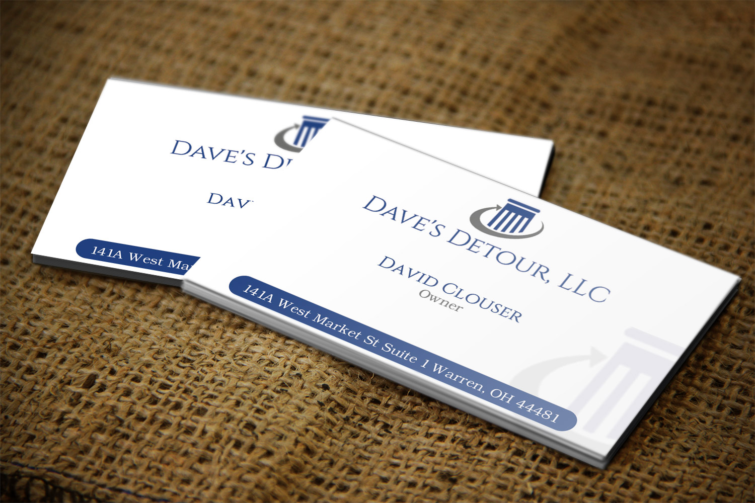 Business Card Design by Lanka Ama for Dave''''s Detour, LLC | Design #4801094