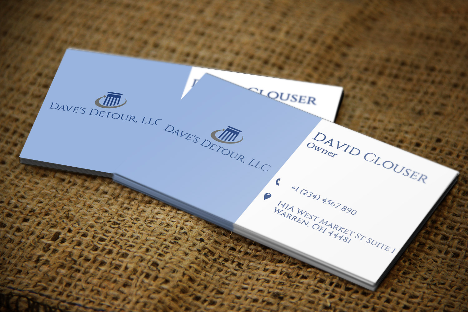 Business Card Design by Lanka Ama for Dave''''s Detour, LLC | Design #4801136