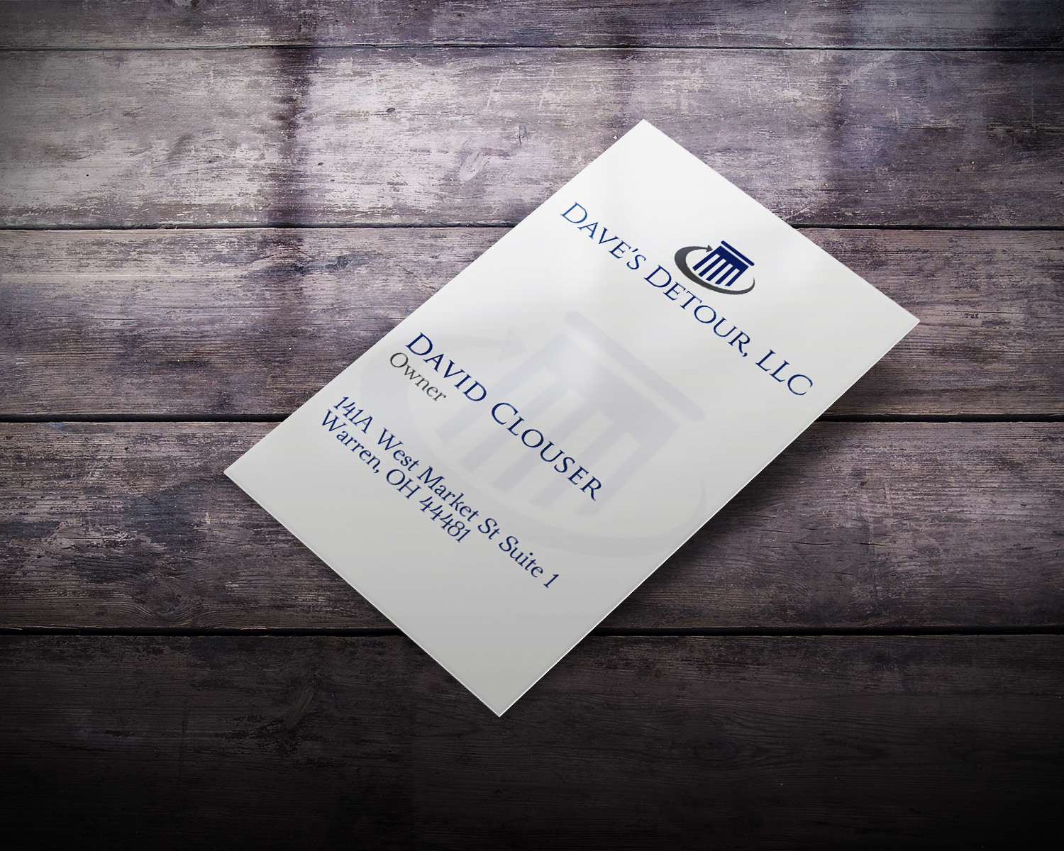 Business Card Design by Lanka Ama for Dave''''s Detour, LLC | Design #4801138