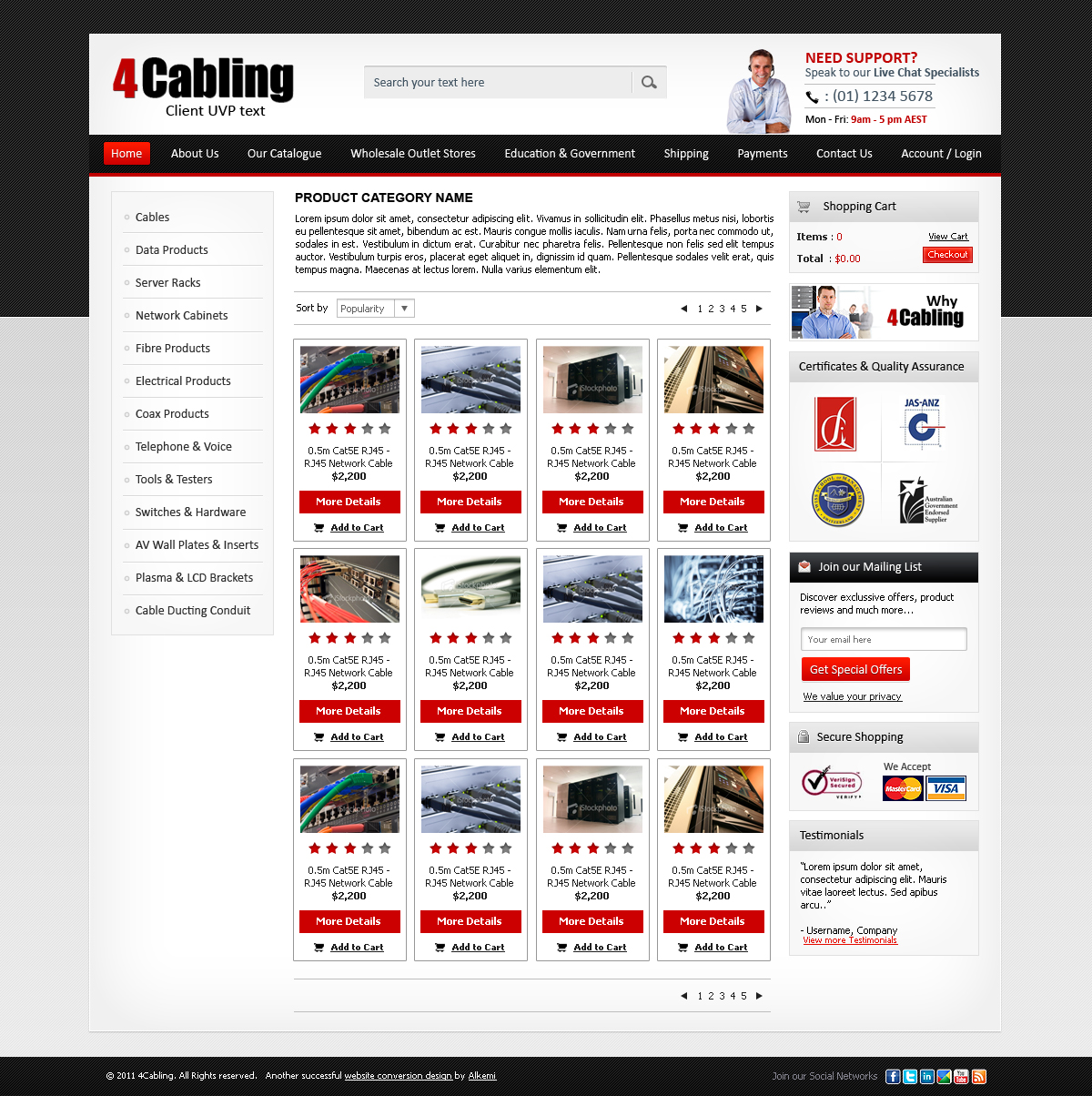 Web Design par James pour Alkemi International Pty Ltd | Design #239314