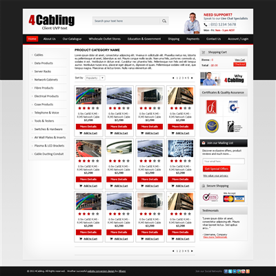 Cabling Business Graphic Design for Website | Web-Design von James