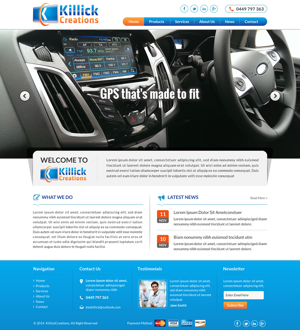 Web Design by Sbss for Killick Creations | Design #4872838