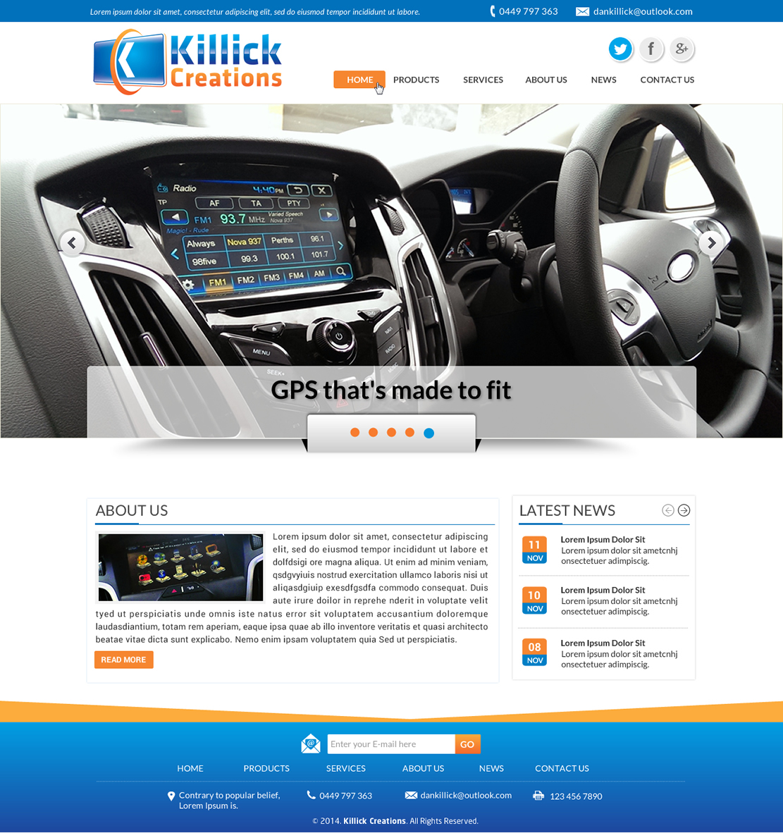 Web Design by Sbss for Killick Creations | Design #4872855