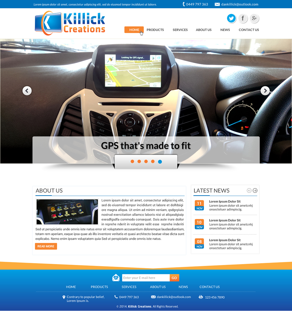 Web Design by Sbss for Killick Creations | Design #4872856