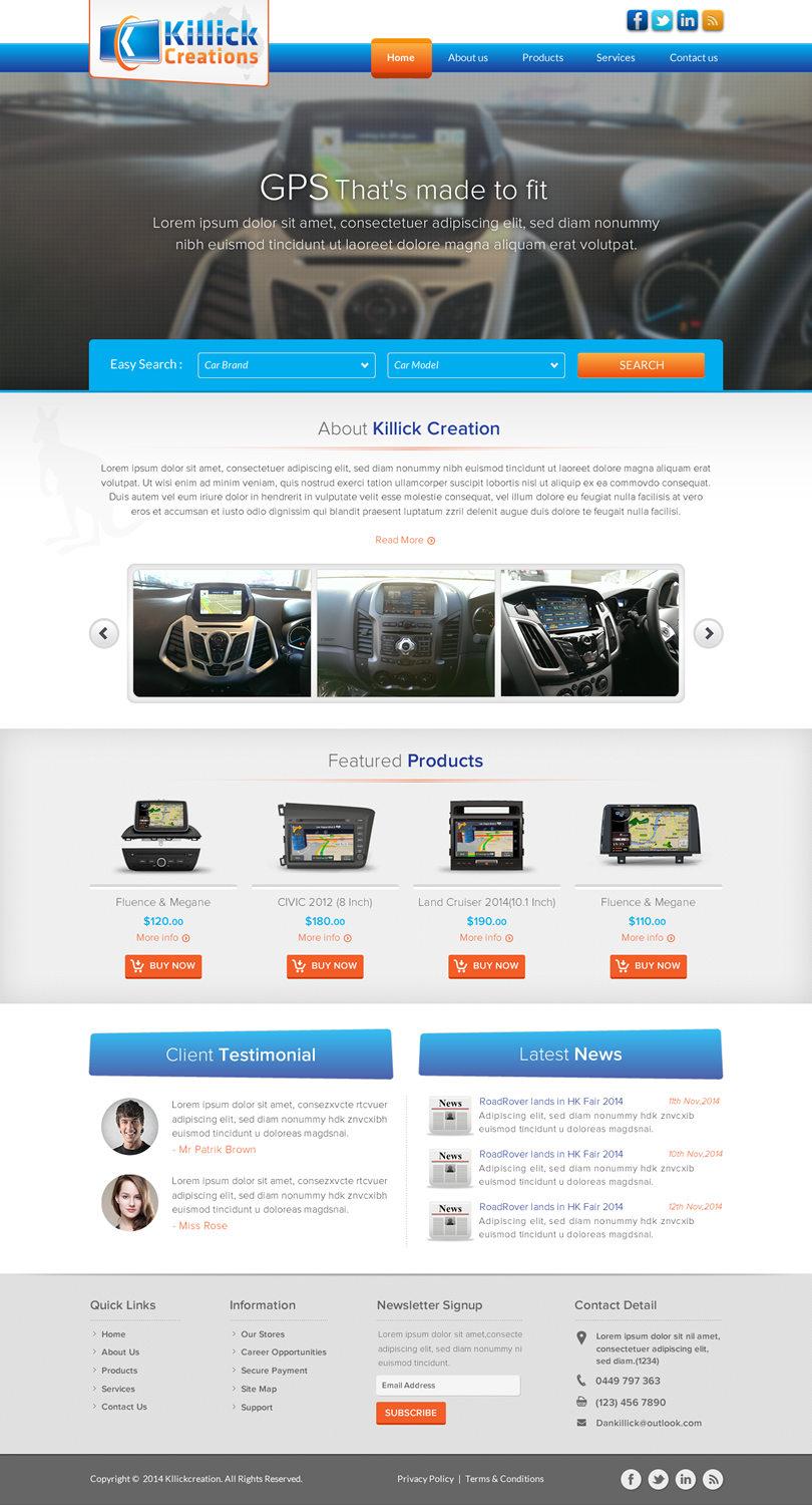 Web Design by Sbss for Killick Creations | Design #4873965
