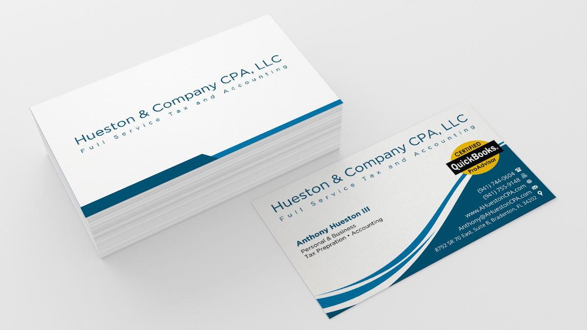 Business Card Design by INDIAN_Ashok for Hueston & Company CPA, LLC | Design #4805415