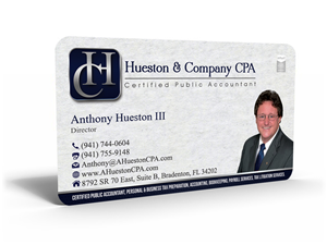 Business Card Design by Hardcore Design for Hueston & Company CPA, LLC | Design: #4826086