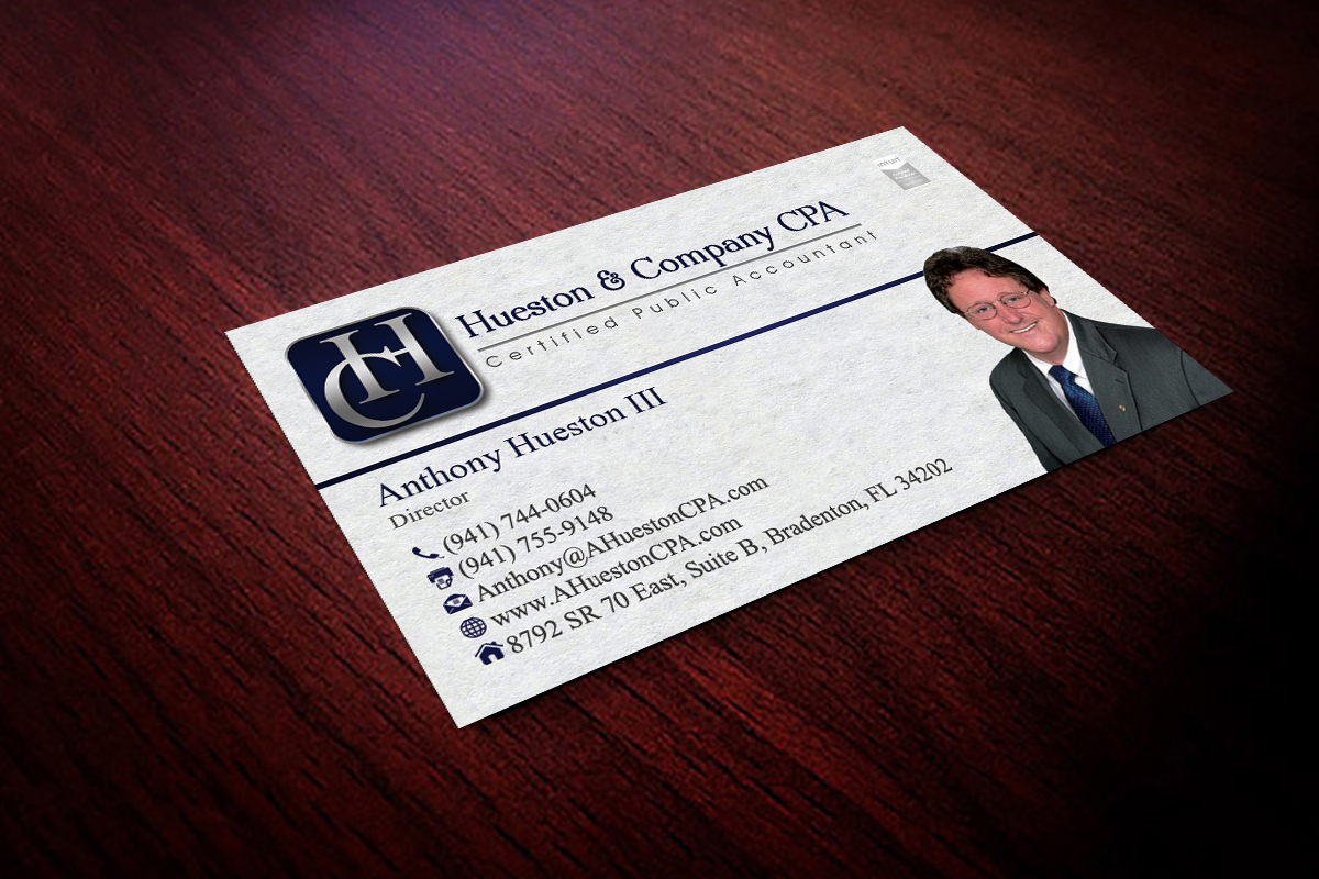 Business Card Design by Hardcore Design for Hueston & Company CPA, LLC | Design #4826148